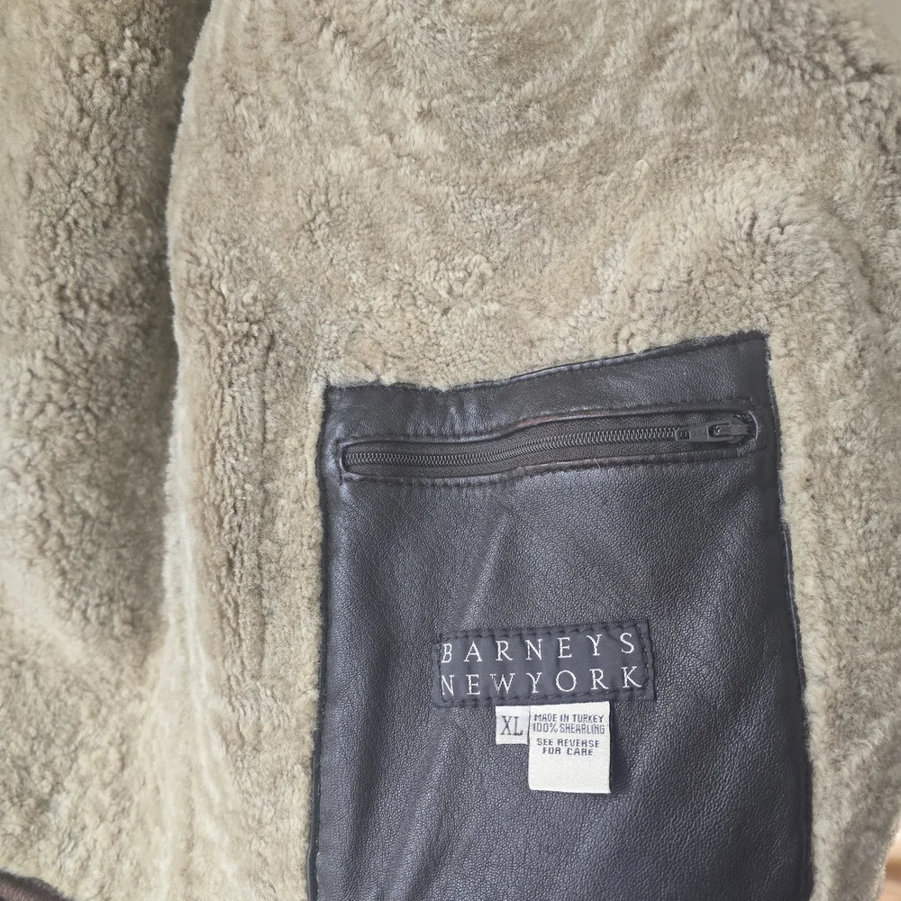 Barneys New York Brown Shearling Jacket - Picture 3 of 4